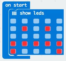 Egen bild from microbit import * hulk_hogan = Image("00000:" "09090:" "00000:" "99999:" "90009") display.