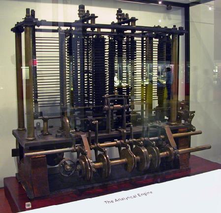 Den analytiska maskinen 1837 Den analytiska maskinen var världens första ritning på en mekanisk programmerbar dator. Maskinen blev aldrig färdigställd.