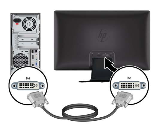 grafikkort som antingen är integrerat eller installerat. DVI-D-anslutning och -kabel medföljer vissa modeller.