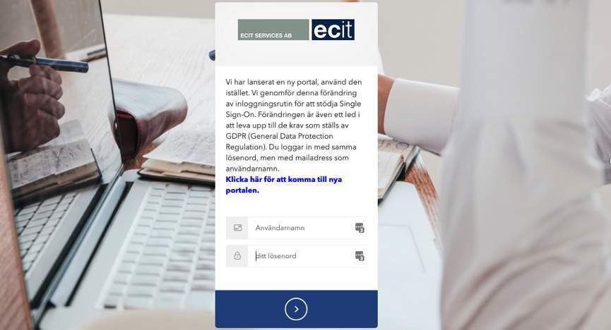 Nya funktioner i webbportalen ECIT Services webbportal kommer den 9 september i en ny release med ny Från den 9 september introducerar vi en ny version av ECIT Services webbportal med ny