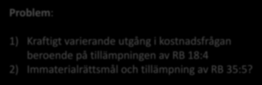 3. Exempel käromålet bifalls delvis (18:4) A yrkar ersättning från B med 2 000 000 kr B bestrider kravet. Problem: Stämningsans.