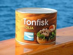 Uppgiftslämnare: Feldt s Fisk & Skaldjur AB Varumärke: FELDTS Leverantörens artikelnummer: 8465 Förpackningsstorlek: 1705 Produktinformation Ingrediensförteckning: TONFISK, olja, vatten, salt