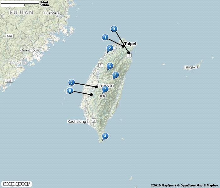 Resan i korthet Datum Orter/resplan 26 apr Resan startar på Taipeis internationella flygplats. Natt i Taipei. 27 apr Taipei Hsin-Chu Hou-Long Tong-Sih Basienshan nationalpark (NP). Natt i Guguang.