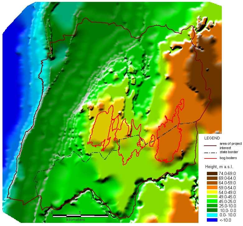 Altitudes and general Morphology of the North Livonian