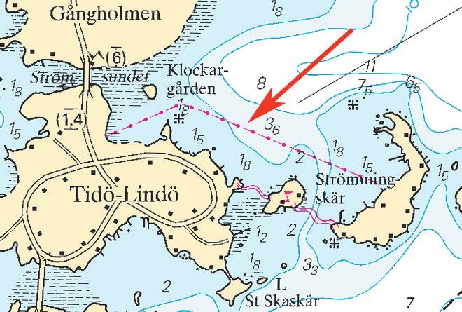 11 Nr 295 Mälaren och Södertälje kanal / Lake Mälaren and Södertälje kanal * 6163 Sjökort/Chart: 113 Sverige. Mälaren. S om Västerås. Strömmingskär. Tidö-Lindö. Rör utlagt.