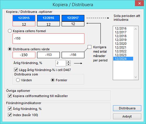 Efter lite övning upptäcker man fördelarna med Invest for Excel s Kopiera/Distribuera funktion jämfört med vanlig kopiering i Excel.