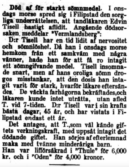 Sid!3 Den 30/10 1891 tar Edvin ut attest till äktenskap i Åmål. I Åmåls lysnings- och äktenskapslängd, kan man läsa att det den 8 nov.