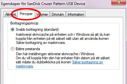Spara ändringen genom att klicka på OK. Du kan nu rycka ut din USB-enhet bäst du vill så länge inget kopieras till den för stunden.