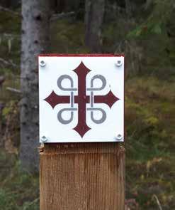 You can get a pilgrims document at Torsby Tourist office and stop to stamp it at the churches you pass on your journey.
