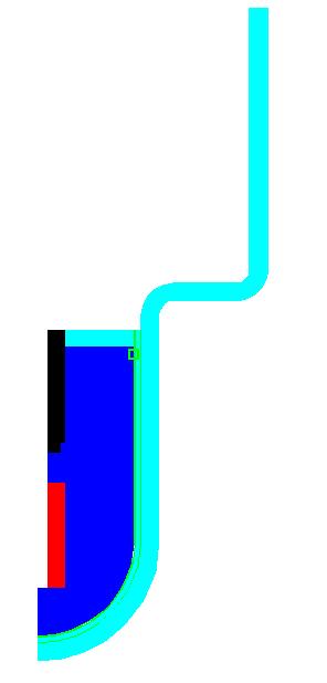 investigated how straight chimneys and chimneys with bends influence the decay heat removal.