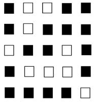 der sig av. Varje gång den svarta sidan är fram är det en nolla och varje gång man visar sitt tal är detta en etta. Övningen ger först och främst träning i antal, att kunna summera.