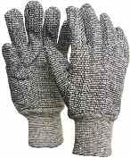 ett par handskar av bomullstrikå. COTTON G. H. I. BW522J 318D M250 G.