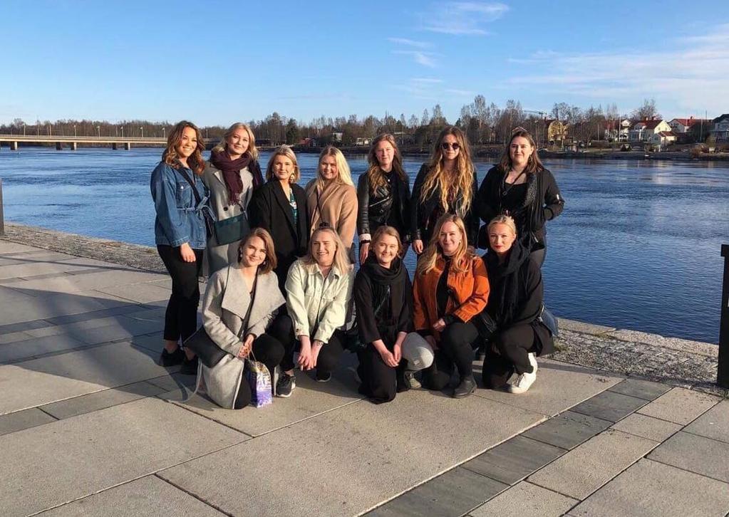 Bakre raden från vänster: Frida Birkemose, Olivia Nilsson, Josefine Werre, Malin Markström Lundgren, Andréa Marklund, Ida