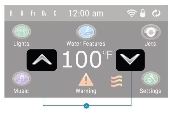 Den ändrade Temperaturen ställs in direkt.