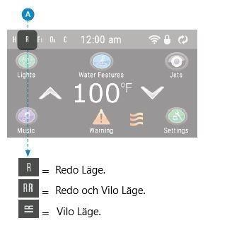 Värme Läge Redo vs. Vilo För att spat ska kunna värmas måste en pump cirkulera vatten genom värmaren. Pumpen som utförs den här funktionen är känd som värme pump.