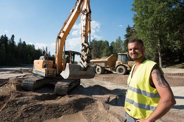 60 000 m fyllnadsmaterial har körts in och formats till vår