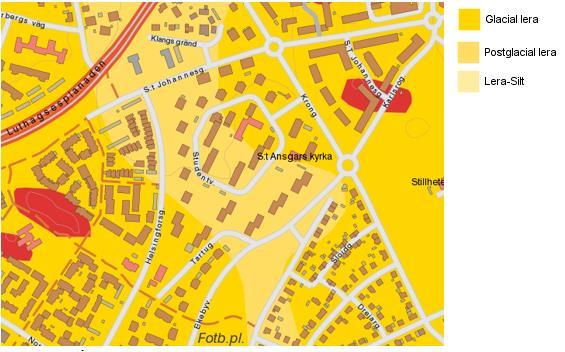 Figur 2: Jordartskarta från SGU:s kartvisare. Hämtat 2015-11-18. Figur 3: Skyddsområde Uppsala- och Vattholmaåsarna.