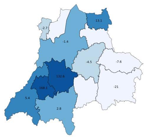 Gästnätter i Jönköpings län, jan-feb 2019 165 939 gästnätter (+6,8 %, +10 569 st) (Utveckling