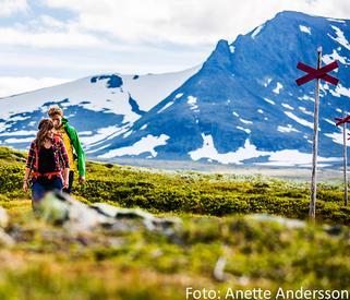 Jenny Engström från Svenska Turistföreningen är noga med att poängtera att fjällvandring är för alla det finns alltifrån mer krävande turer för dem som gillar utmaningar och att bo i tält, till