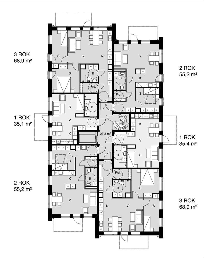 6.3.2 Hus 6 För Hus 6 krävs lokala bullerskyddsåtgärder i totalt tre lägenheter.
