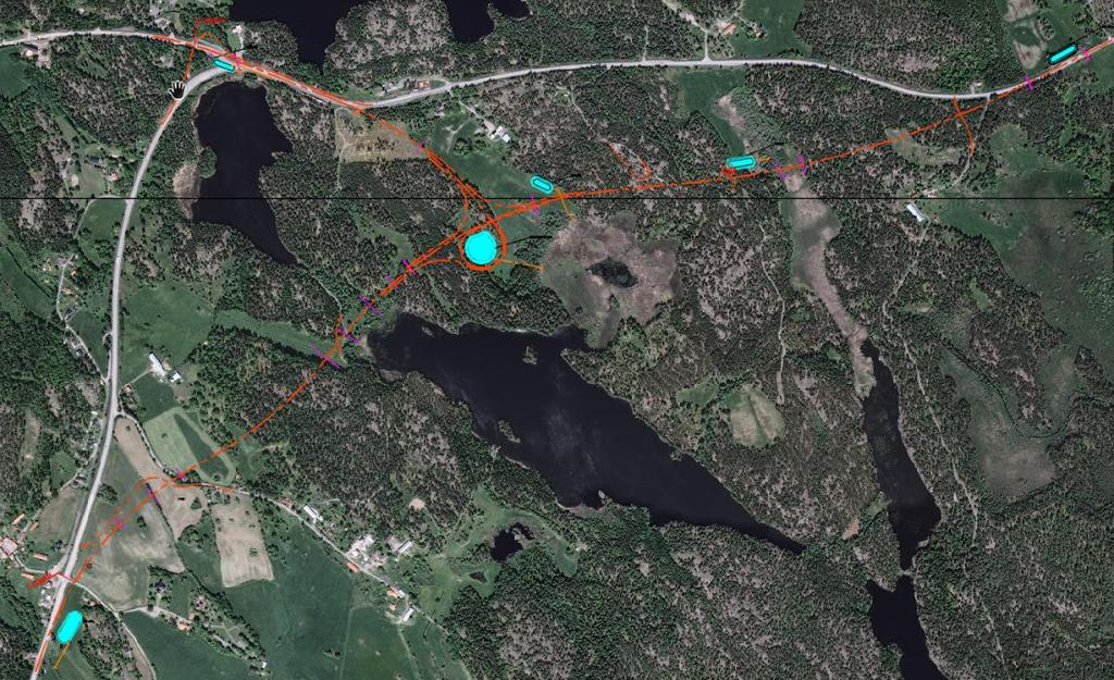 och högvattenytan. Se även kapitel 1.1 och 1.1.2 samt figur 2. Om vattenspegel önskas så får magasinen schaktas ytterligare 0,5m.