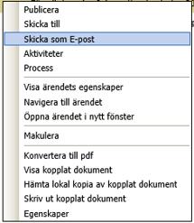 <Beslutfattare> 15 (18) När dokumentet är diariefört går det per automatik till de personer som du lagt till att de ska ha det för handläggning eller kännedom (under punkt 21).