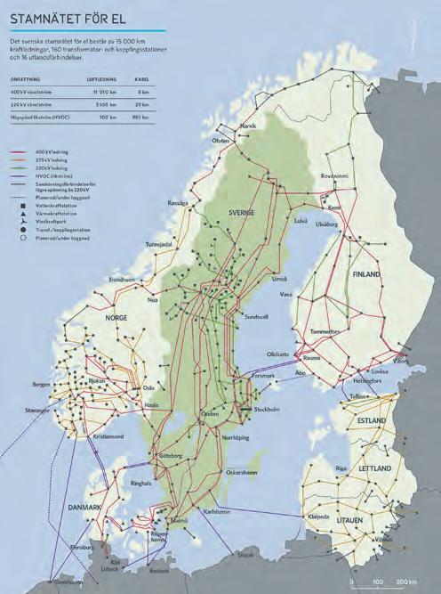 17 5. VERKSAMHETSBESKRIVNING 5.1 Tekniska förutsättningar 5.1.1 Teknik allmänt - Stamnätet Grundstommen i det nordiska elsystemet är de enskilda ländernas växelströmsnät.