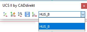 Nu är ett UCS men namnet HUS_B skapat Skapa resterande UCS enl ovan.