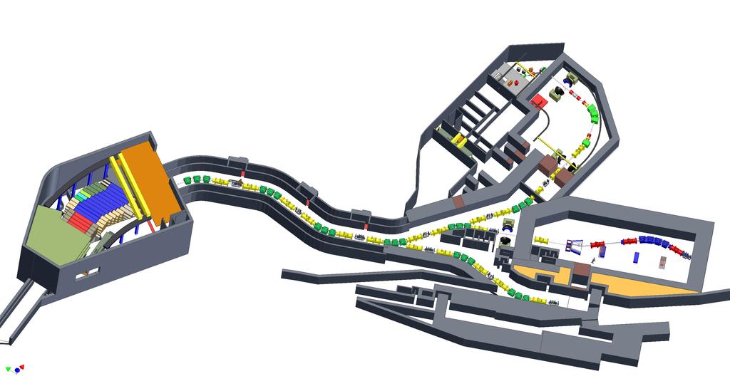 Super-FRS Buildings (as presented for ZBau) #18 (Target building) #103 (Super-FRS tunnel) #6a (Service building)