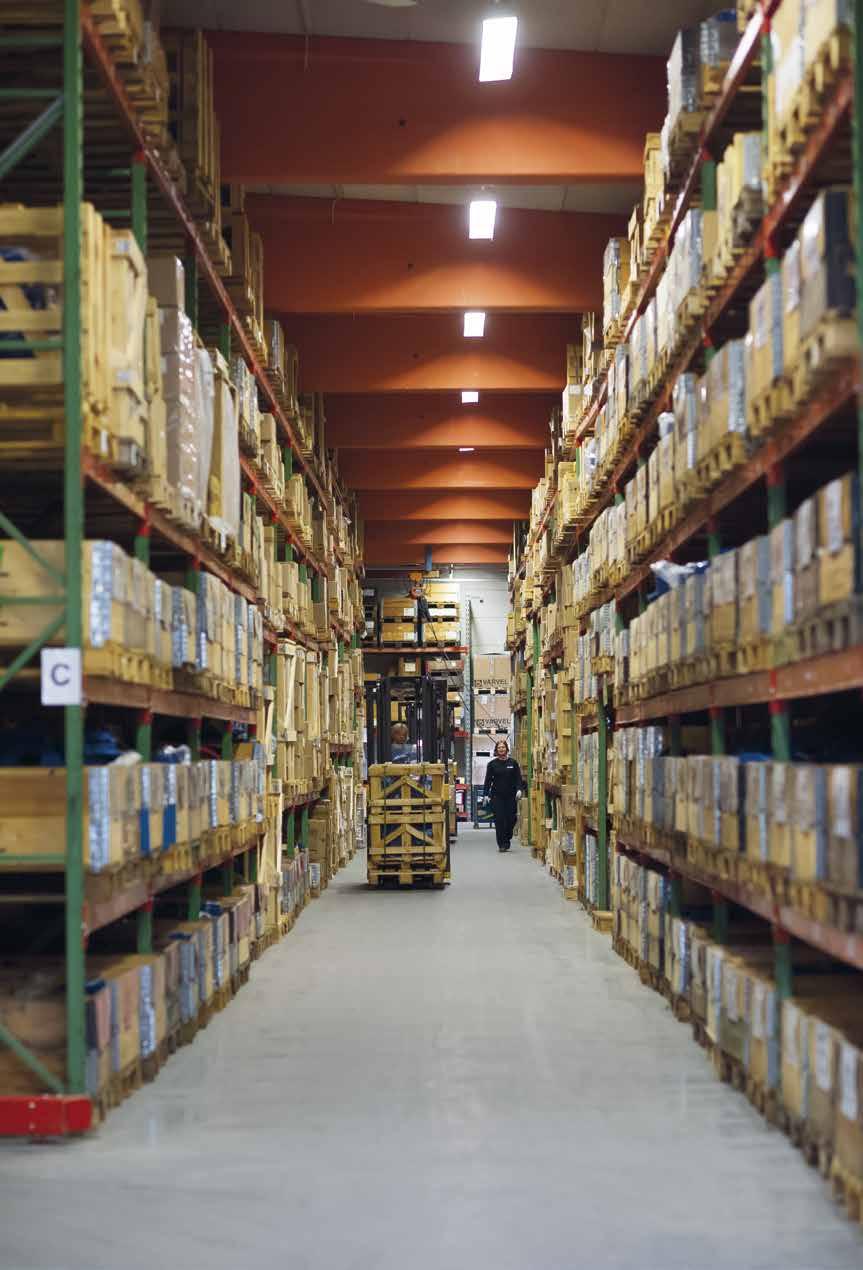 Vi lagerhåller ett stort antal produkter och delar för att säkerställa snabba