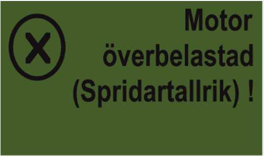 kontrollera om kablage är skadat och titta efter kortslutningar Om motorn är ansluten och inte överlastad men snurrar ändå inte. kontakta kundtjänst.