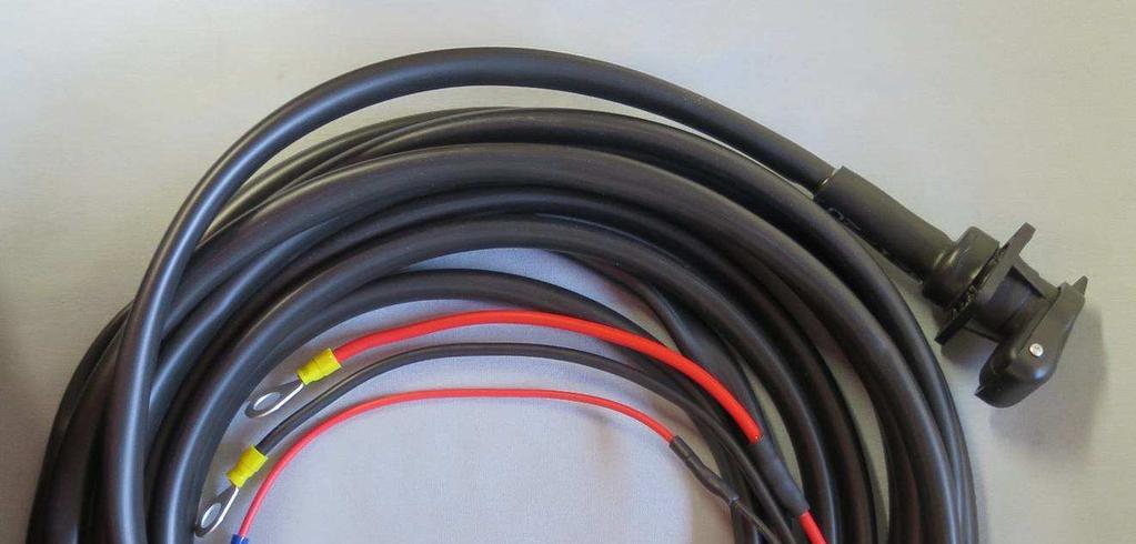 50 Kabelsats komplett för effektgrenuttag (artikelnr: 00410-2-022) Bild: 18 Kabellängd: 8 m Anslutningsschema: Röd (6 mm²