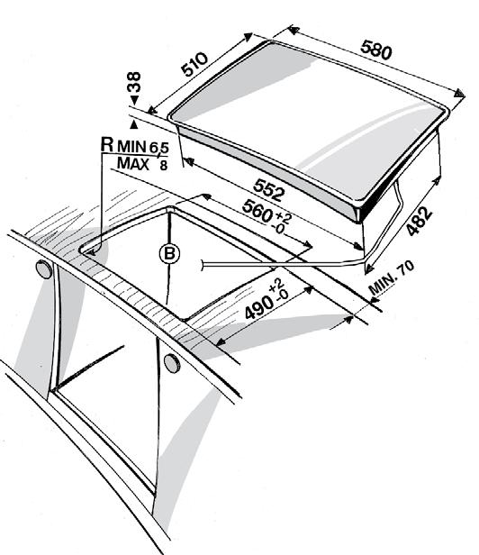 BESKRIVNING AV PRODUKTEN 1. Strålzon, Ø 145 mm 2. Strålzon, trippel, Ø 210 mm 3. Strålzon, Ø 145 mm 4. Strålzon, Ø 180 mm 5.