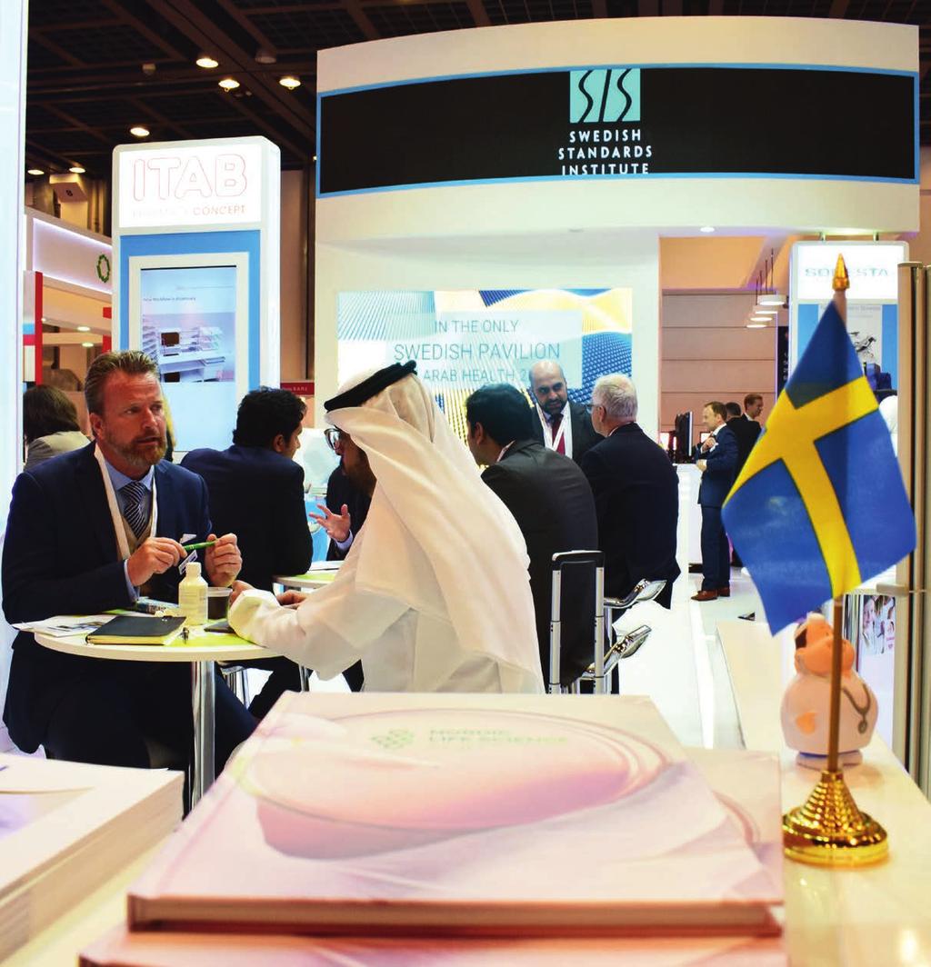 samarbete med svenska ambassaden i Abu Dhabi ett högnivåmöte med hälsoministern i Förenade Arabemiraten H.E. Abdul Rahman Al Owais och hans team som består av flera vice ministrar och andra rådgivare.