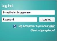 3 Quick Guide: GynZone Licens Administrator på www.gynzone.dk 3: Logga in som Licens Administratör Länk till login på dansk är: http://www.