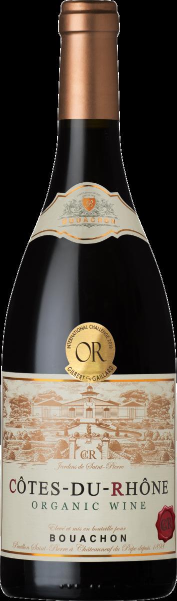 BORDEAUX 52% grenache, 44% syrah, 2% mourvèdre 5% merlot, 35% cabernet sauvignon Côtes-du-Rhône Organic har en djupröd färg och