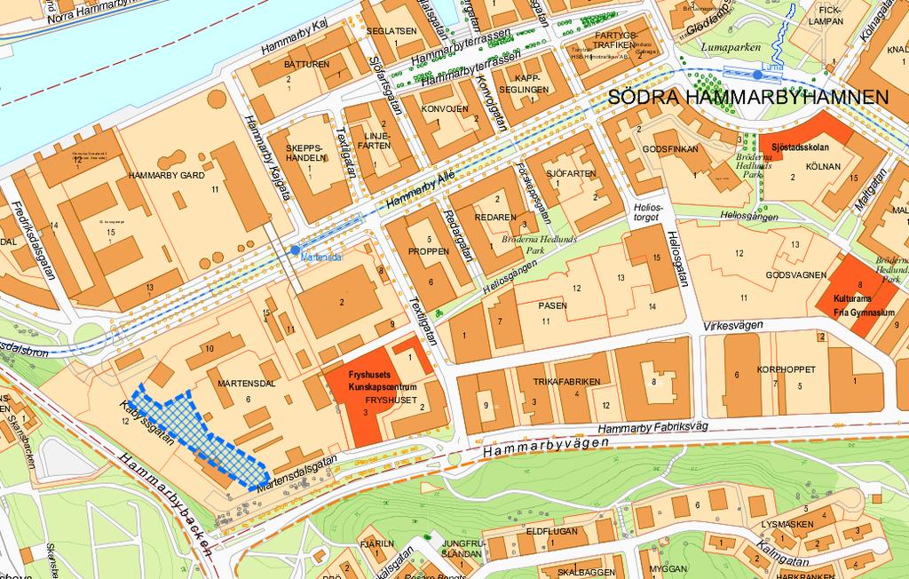 Sida 4 (7) Bild 2. Markanvisningsområde utzoomat. För området gäller detaljplan 2012-02448 enligt vilken fastigheten är avsedd för industriändamål.