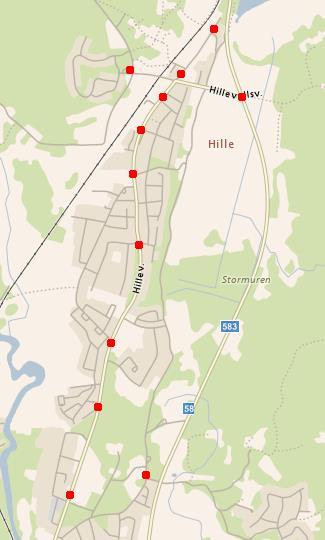 2.3 Kollektivtrafikförsörjning Inom området för trafikutredningen finns främst hållplatser längs med Hillevägen, se Figur 6.