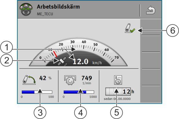 Applikation Tractor-ECU Arbetsbildskärm 8 8 Applikation Tractor-ECU Applikationen Tractor-ECU används för att sammanfatta all information över fordonet på vilket terminalen är monterad.