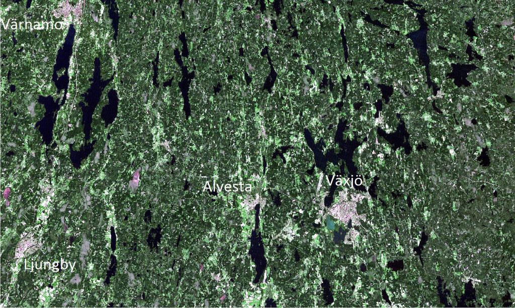 2.1 Indata De satellitbilder som användes i arbetet är från Landsat 5 och 8, tagna 2004-09-09, 2005-09-05 och 2016-06-06.