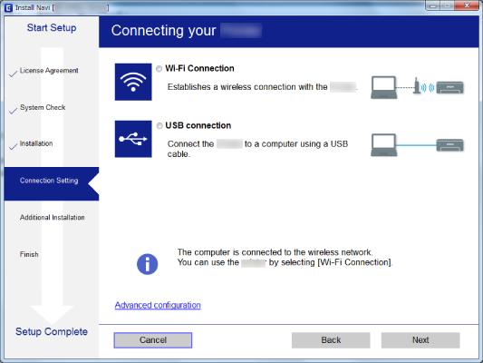 Nätverksinställningar Windows Välj anslutningstyp och klicka sedan på Nästa.