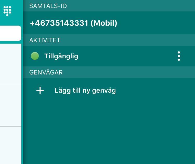 Röd symbol innebär att kollegan just nu inte kan ta emot samtal. Du ser också när kollegan blir ledig igen. Röd telefonlur betyder att kollegan just nu är upptagen i ett samtal.