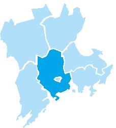 areal 528 km 2 Markområden 312 km 2 Vattenområden, 216 km 2 varav havsområde 198 km 2 Havskust 58 km Den högsta platsen i Esbo,