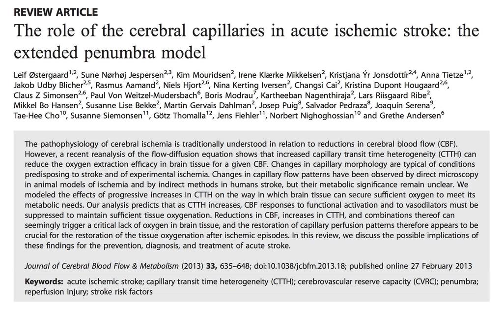 Capillary transit