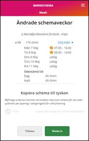 Healthcare & Welfare Sida 9/17 Klickar vårdnadshavaren på knappen Stäng kommer hen tillbaka till registreringsvyn.