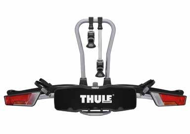 THULE COACH-CYKELHÅLLARE Detta tillbehör håller två cyklar, är enkelt att installera, har en lutningsfunktion för enkel tillgång till bagageutrymmet och ett stöldsäkert låssystem.