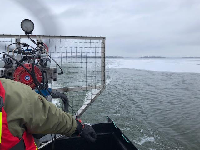 över Mälaren.