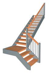 Barriär: Skyddsräcket runt trapphålet på övervåningen. 10.