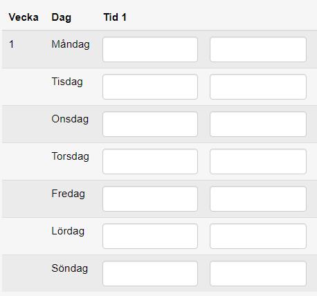 4 (14) Schema (förskola, fritidshem) Klicka på Schema under barnets placering. Välj veckoschema eller rullveckor. Välj ett startdatum för schemat.