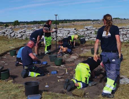 Full aktivitet med bl a inbjudna forskare i det lilla schaktet i Sandby borg i juni.